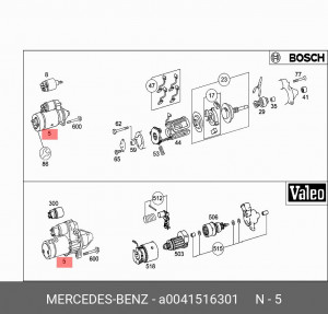 Стартер A0041516301 MERCEDES BENZ