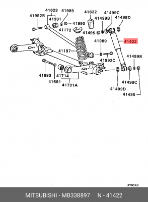Амортизатор подвески MB338897 MITSUBISHI