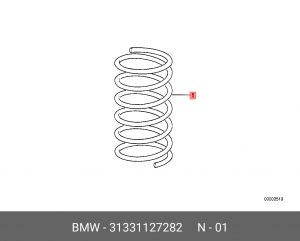 Пружина подвески 31 33 1 127 282 BMW