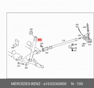 Амортизатор подвески A1633260800 MERCEDES BENZ