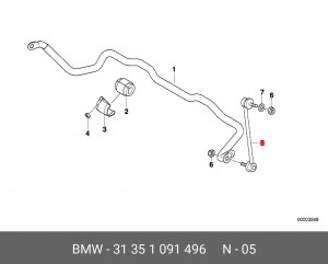 Стойка стабилизатора 31 35 1 091 496 BMW