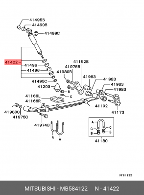 Амортизатор подвески MB584122 MITSUBISHI