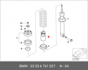 Отбойник амортизатора подвески 33 53 6 761 027 BMW