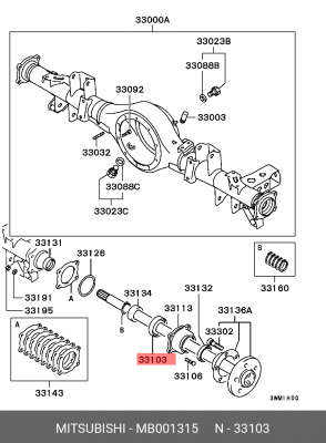 Подшипник полуоси MB001315 MITSUBISHI