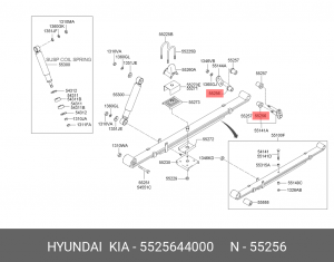 Сайлентблок - втулка рессоры 5525644000 HYUNDAI KIA