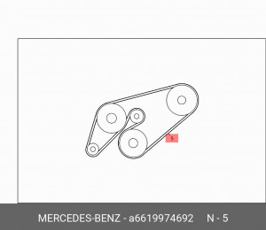 Ремень приводной A6619974692 MERCEDES BENZ