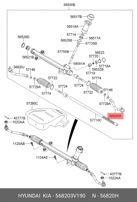 Наконечник рулевой тяги 568203V190 HYUNDAI KIA