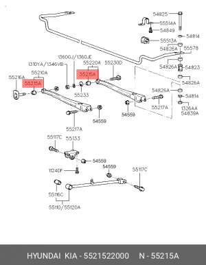Сайлентблок 5521522000 HYUNDAI KIA