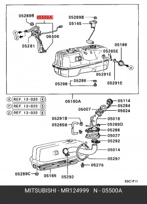 Насос электрический топливной системы в сборе MR124999 MITSUBISHI