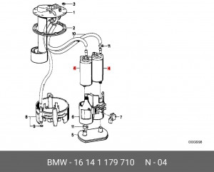 Насос электрический топливной системы 16 14 1 179 710 BMW
