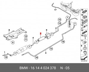Насос электрический топливной системы 16 14 4 024 378 BMW