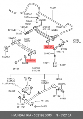 Сайлентблок 5521925000 HYUNDAI KIA