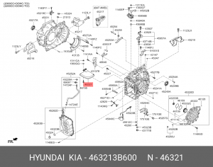 Фильтр масляный АКПП 463213B600 HYUNDAI KIA