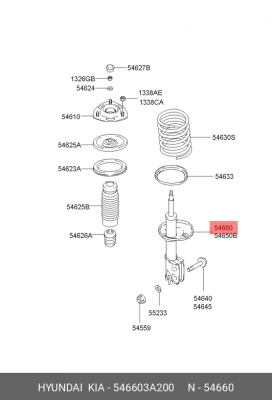 Амортизатор подвески 546603A200 HYUNDAI KIA