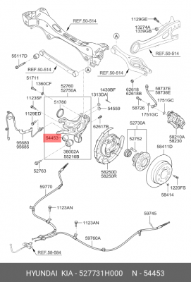 Сайлентблок цапфы колеса 52773-1H000 HYUNDAI KIA
