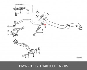 Рычаг подвески 31 12 1 140 000 BMW