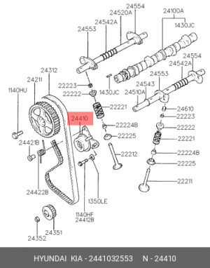 Ролик ремня ГРМ 2441032553 HYUNDAI KIA