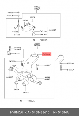 Сайлентблок 5458438610 HYUNDAI KIA
