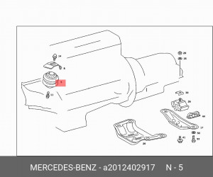 Подушка двигателя A2012402917 MERCEDES BENZ