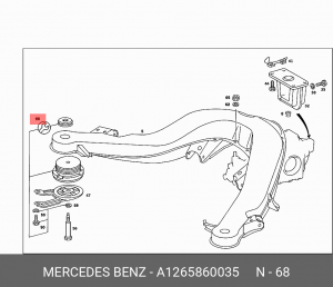 Сайлентблок A 126 586 00 35 MERCEDES BENZ