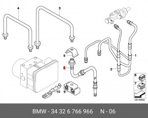 Шланг тормозной 34 32 6 766 966 BMW