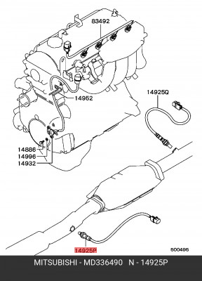 Датчик кислородный (лямбда-зонд) MD336490 MITSUBISHI