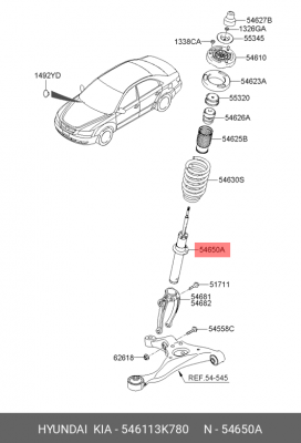 Амортизатор подвески 546113K780 HYUNDAI KIA