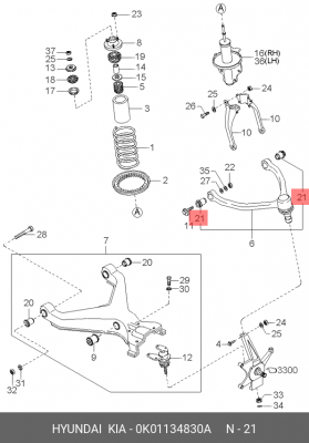 Сайлентблок 0K01134830A HYUNDAI KIA