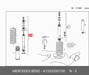 Деталь A1263200130 MERCEDES BENZ