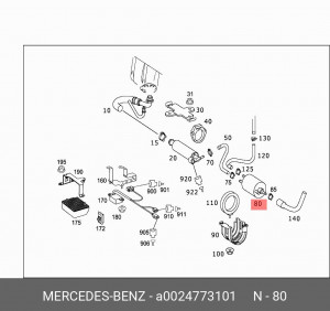 Фильтр топливный A 002 477 31 01 MERCEDES BENZ