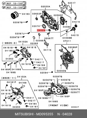 Сальник маслонасоса MD095355 MITSUBISHI