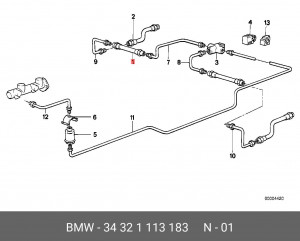 Шланг тормозной 34 32 1 113 183 BMW
