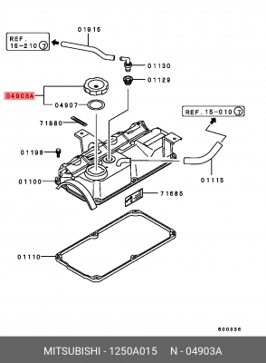 Крышка маслозаливной горловины 1250A015 MITSUBISHI
