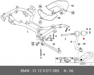 Сайлентблоки подвески (комплект) 31 12 9 071 085 BMW