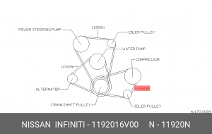 Ремень приводной 11920-16V00 NISSAN