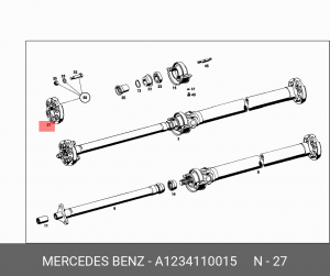 Муфта карданного вала A 123 411 00 15 MERCEDES BENZ