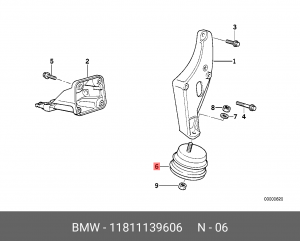 Подушка двигателя 11 81 1 139 606 BMW