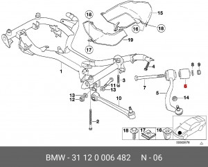 Сайлентблоки подвески (комплект) 31 12 0 006 482 BMW