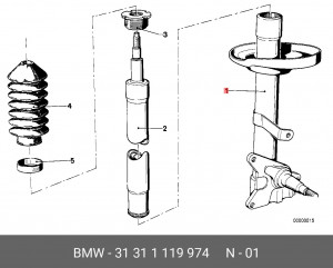 Амортизатор подвески 31 31 1 119 974 BMW