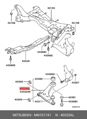 Рычаг подвески MN101741 MITSUBISHI