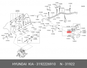 Фильтр топливный 3192226910 HYUNDAI KIA