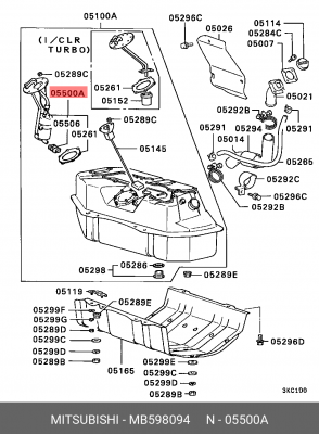 Насос электрический топливной системы в сборе MB598094 MITSUBISHI