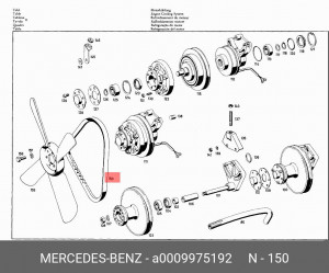 Ремень приводной A 000 997 51 92 MERCEDES BENZ
