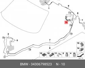 Шланг тормозной 34 30 6 798 523 BMW