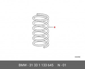 Пружина подвески 31 33 1 133 645 BMW