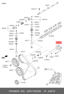 Ролик ремня ГРМ 24317-42020 HYUNDAI KIA