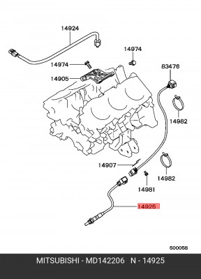 Датчик кислородный (лямбда-зонд) MD142206 MITSUBISHI