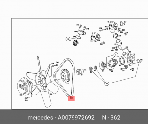 Ремень приводной A0079972692 MERCEDES BENZ