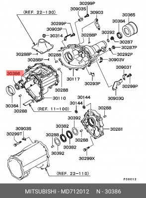 Сальник раздаточной коробки MD712012 MITSUBISHI