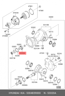 Подшипник редуктора моста 5304839000 HYUNDAI KIA